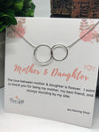 Mother and Daughter Double Circle Necklace