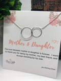 Mother and Daughter Double Circle Necklace
