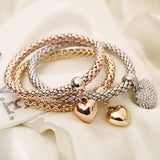 Three Heart Bracelet Set