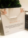 Sterling Silver Edition: Balance Necklace