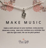 Make Music Pendant Necklace