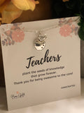 Teacher Apple Charm Necklace